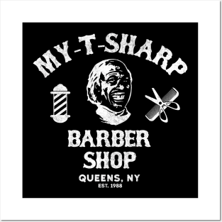 MY-T-Sharp Barber Shop - Queens, NY Est. 1988 - vintage logo Posters and Art